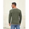 imageCOOFANDY Mens Henley Shirts Long Sleeve Casual Button V Neck TShirt Lightweight Fashion Pullover ShirtsHeather Army Green