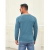 imageCOOFANDY Mens Henley Shirts Long Sleeve Casual Button V Neck TShirt Lightweight Fashion Pullover ShirtsHeather Blue