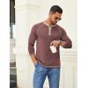imageCOOFANDY Mens Henley Shirts Long Sleeve Casual Button V Neck TShirt Lightweight Fashion Pullover ShirtsHeather Burgundy