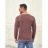 imageCOOFANDY Mens Henley Shirts Long Sleeve Casual Button V Neck TShirt Lightweight Fashion Pullover ShirtsHeather Burgundy