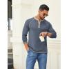 imageCOOFANDY Mens Henley Shirts Long Sleeve Casual Button V Neck TShirt Lightweight Fashion Pullover ShirtsHeather Dark Blue