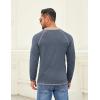 imageCOOFANDY Mens Henley Shirts Long Sleeve Casual Button V Neck TShirt Lightweight Fashion Pullover ShirtsHeather Dark Blue