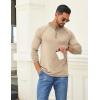 imageCOOFANDY Mens Henley Shirts Long Sleeve Casual Button V Neck TShirt Lightweight Fashion Pullover ShirtsHeather Khaki