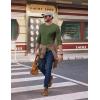 imageCOOFANDY Mens Henley Shirts Long Sleeve Casual Pullover Shirt Fashion Button TShirtArmy Green