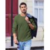 imageCOOFANDY Mens Henley Shirts Long Sleeve Casual Pullover Shirt Fashion Button TShirtArmy Green
