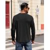 imageCOOFANDY Mens Henley Shirts Long Sleeve Casual Pullover Shirt Fashion Button TShirtBlack