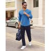 imageCOOFANDY Mens Henley Shirts Long Sleeve Casual Pullover Shirt Fashion Button TShirtBlue