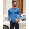 imageCOOFANDY Mens Henley Shirts Long Sleeve Casual Pullover Shirt Fashion Button TShirtBlue