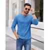 imageCOOFANDY Mens Henley Shirts Long Sleeve Casual Pullover Shirt Fashion Button TShirtBlue