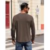 imageCOOFANDY Mens Henley Shirts Long Sleeve Casual Pullover Shirt Fashion Button TShirtBrown