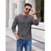 imageCOOFANDY Mens Henley Shirts Long Sleeve Casual Pullover Shirt Fashion Button TShirtDark Grey