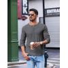 imageCOOFANDY Mens Henley Shirts Long Sleeve Casual Pullover Shirt Fashion Button TShirtDark Grey
