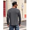 imageCOOFANDY Mens Henley Shirts Long Sleeve Casual Pullover Shirt Fashion Button TShirtDark Grey