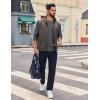 imageCOOFANDY Mens Henley Shirts Long Sleeve Casual Pullover Shirt Fashion Button TShirtDark Grey