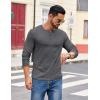 imageCOOFANDY Mens Henley Shirts Long Sleeve Casual Pullover Shirt Fashion Button TShirtDark Grey