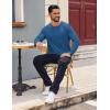 imageCOOFANDY Mens Henley Shirts Long Sleeve Casual Pullover Shirt Fashion Button TShirtDenim