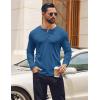 imageCOOFANDY Mens Henley Shirts Long Sleeve Casual Pullover Shirt Fashion Button TShirtDenim