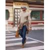 imageCOOFANDY Mens Henley Shirts Long Sleeve Casual Pullover Shirt Fashion Button TShirtKhaki