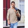imageCOOFANDY Mens Henley Shirts Long Sleeve Casual Pullover Shirt Fashion Button TShirtKhaki