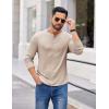 imageCOOFANDY Mens Henley Shirts Long Sleeve Casual Pullover Shirt Fashion Button TShirtKhaki
