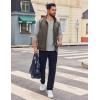 imageCOOFANDY Mens Henley Shirts Long Sleeve Casual Pullover Shirt Fashion Button TShirtLight Grey