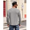imageCOOFANDY Mens Henley Shirts Long Sleeve Casual Pullover Shirt Fashion Button TShirtLight Grey