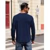 imageCOOFANDY Mens Henley Shirts Long Sleeve Casual Pullover Shirt Fashion Button TShirtNavy Blue