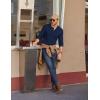 imageCOOFANDY Mens Henley Shirts Long Sleeve Casual Pullover Shirt Fashion Button TShirtNavy Blue