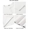 imageCOOFANDY Mens Henley Shirts Long Sleeve Casual Pullover Shirt Fashion Button TShirtWhite