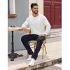 imageCOOFANDY Mens Henley Shirts Long Sleeve Casual Pullover Shirt Fashion Button TShirtWhite