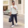 imageCOOFANDY Mens Henley Shirts Long Sleeve Casual Pullover Shirt Fashion Button TShirtWhite