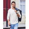 imageCOOFANDY Mens Henley Shirts Long Sleeve Casual Pullover Shirt Fashion Button TShirtWhite