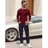 imageCOOFANDY Mens Henley Shirts Long Sleeve Casual Pullover Shirt Fashion Button TShirtWine Red