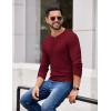 imageCOOFANDY Mens Henley Shirts Long Sleeve Casual Pullover Shirt Fashion Button TShirtWine Red