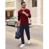 imageCOOFANDY Mens Henley Shirts Long Sleeve Casual Pullover Shirt Fashion Button TShirtWine Red