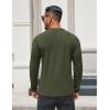 imageCOOFANDY Mens Henley Shirts Long Sleeve Lightweight Button TShirt Casual Basic Tee TopArmy Green