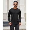 imageCOOFANDY Mens Henley Shirts Long Sleeve Lightweight Button TShirt Casual Basic Tee TopBlack