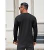 imageCOOFANDY Mens Henley Shirts Long Sleeve Lightweight Button TShirt Casual Basic Tee TopBlack