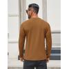 imageCOOFANDY Mens Henley Shirts Long Sleeve Lightweight Button TShirt Casual Basic Tee TopCaramel Brown