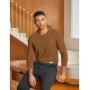 imageCOOFANDY Mens Henley Shirts Long Sleeve Lightweight Button TShirt Casual Basic Tee TopCaramel Brown