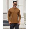 imageCOOFANDY Mens Henley Shirts Long Sleeve Lightweight Button TShirt Casual Basic Tee TopCaramel Brown