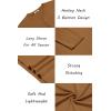 imageCOOFANDY Mens Henley Shirts Long Sleeve Lightweight Button TShirt Casual Basic Tee TopCaramel Brown