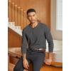 imageCOOFANDY Mens Henley Shirts Long Sleeve Lightweight Button TShirt Casual Basic Tee TopDark Grey