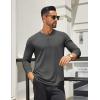 imageCOOFANDY Mens Henley Shirts Long Sleeve Lightweight Button TShirt Casual Basic Tee TopDark Grey