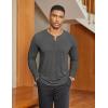 imageCOOFANDY Mens Henley Shirts Long Sleeve Lightweight Button TShirt Casual Basic Tee TopDark Grey