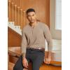 imageCOOFANDY Mens Henley Shirts Long Sleeve Lightweight Button TShirt Casual Basic Tee TopKhaki