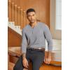 imageCOOFANDY Mens Henley Shirts Long Sleeve Lightweight Button TShirt Casual Basic Tee TopLight Grey