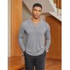 imageCOOFANDY Mens Henley Shirts Long Sleeve Lightweight Button TShirt Casual Basic Tee TopLight Grey