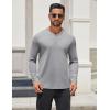 imageCOOFANDY Mens Henley Shirts Long Sleeve Lightweight Button TShirt Casual Basic Tee TopLight Grey