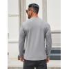 imageCOOFANDY Mens Henley Shirts Long Sleeve Lightweight Button TShirt Casual Basic Tee TopLight Grey